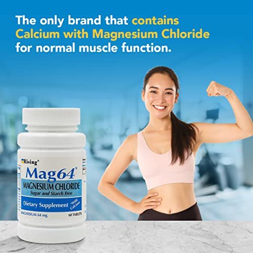 Rising Pharma Mag64 Magnesiumchlorid mit Calcium Tabletten - 60 Stück