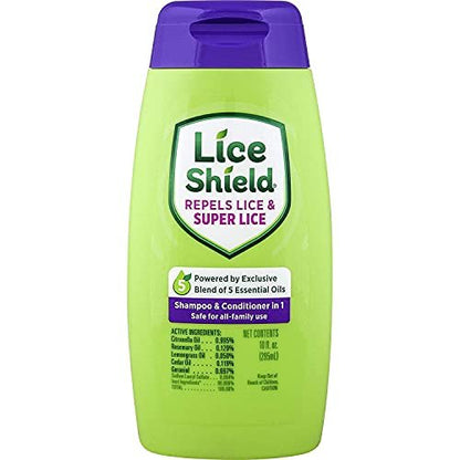 Lice Shield Shampoo & Conditioner in 1 – Wehrt Läuse und Superläuse ab, 300 ml