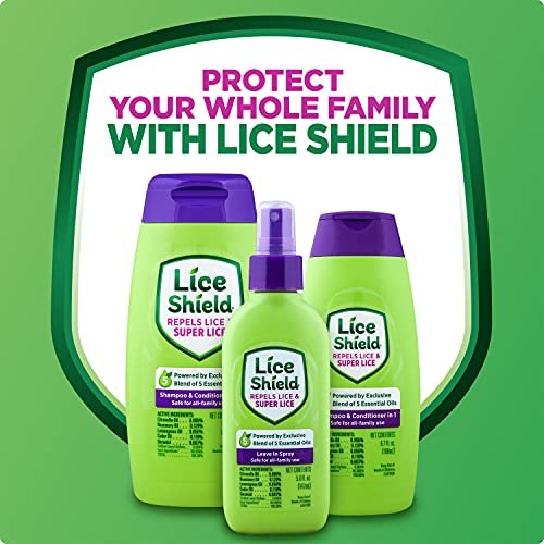Lice Shield Shampoo & Conditioner in 1 – Wehrt Läuse und Superläuse ab, 300 ml