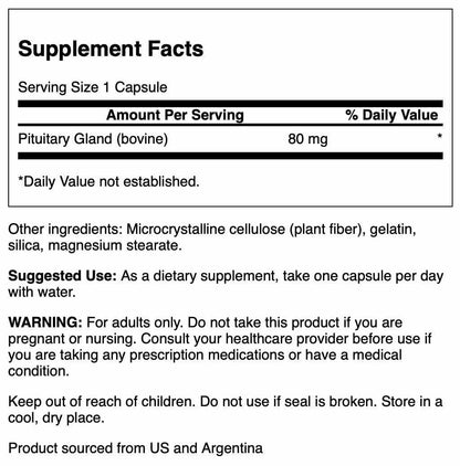 Swanson Raw Pituitary Glandular 80 mg – 60 Kapseln, Unterstützung für die Hypophyse