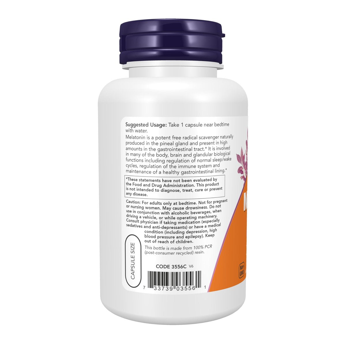 NOW Foods Melatonin 5 mg, 180 Kapseln – Unterstützt gesunden Schlafzyklus und wirkt als Antioxidans