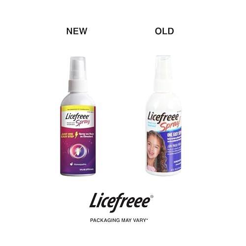 Licefreee Spray! Kopflausbehandlung für Erwachsene und Kinder – Inklusive professionellem Metall-Nit- und Lauskamm, 177 ml