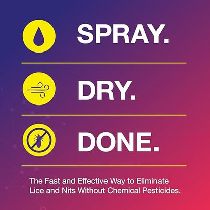 Licefreee Spray! Kopflausbehandlung für Erwachsene und Kinder – Inklusive professionellem Metall-Nit- und Lauskamm, 177 ml