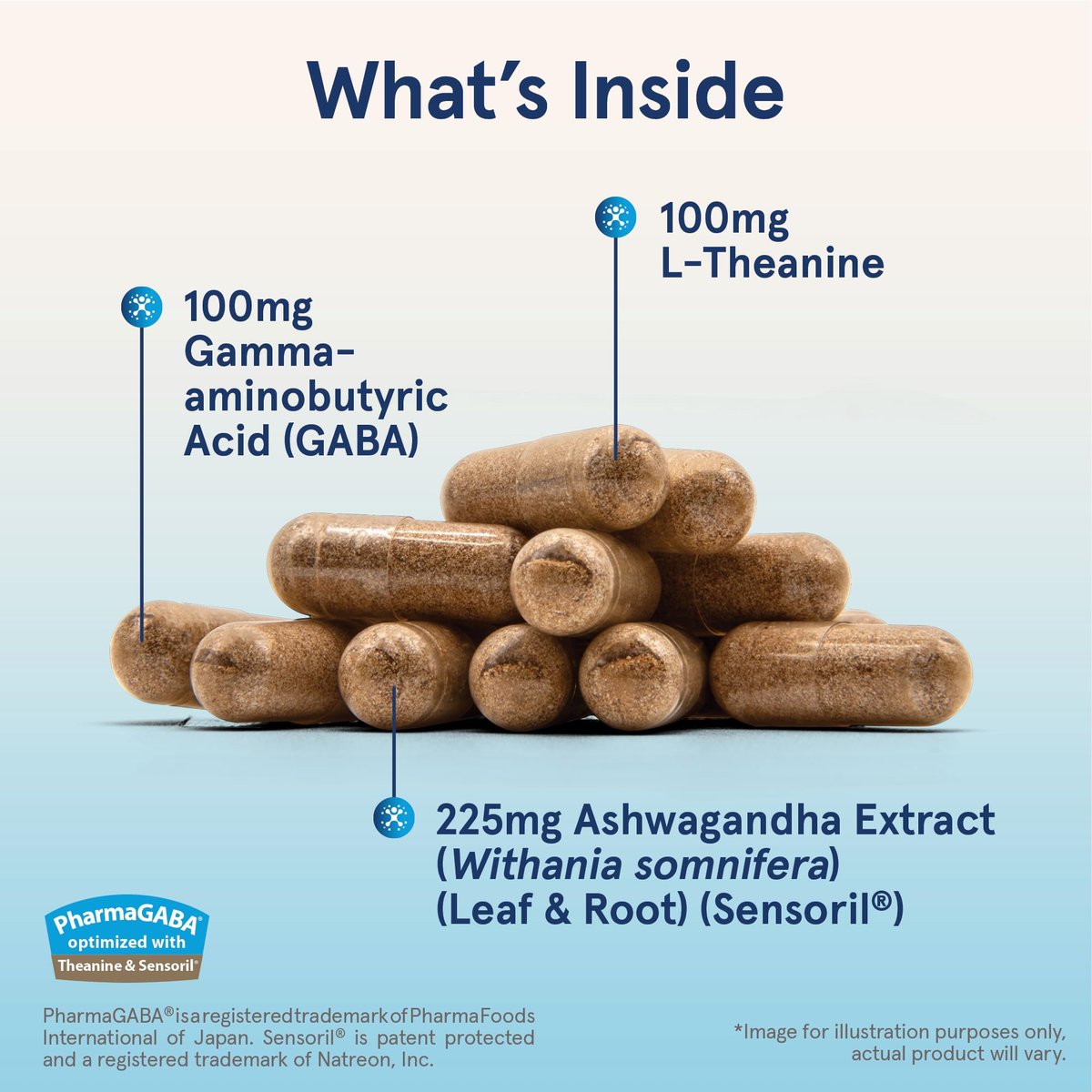 Jarrow Formulas® GABA Soothe® – Nahrungsergänzungsmittel zur Entspannung und Stressbewältigung, 30 vegane Kapseln, 30-Tage-Vorrat