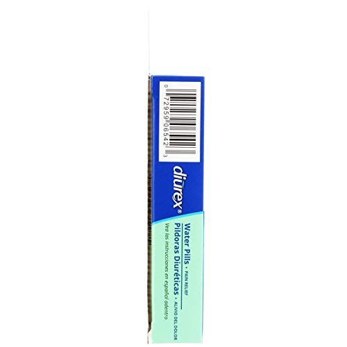 Diurex Wasserpillen + Schmerzlinderung - Lindert Wassereinlagerungen, Krämpfe & Müdigkeit - 42 Tabletten