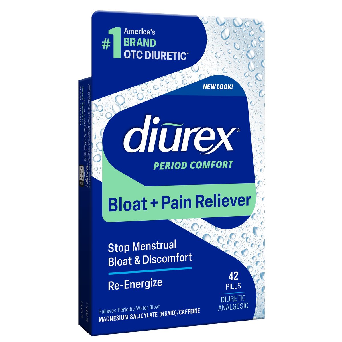 Diurex Wasserpillen + Schmerzlinderung - Lindert Wassereinlagerungen, Krämpfe & Müdigkeit - 42 Tabletten
