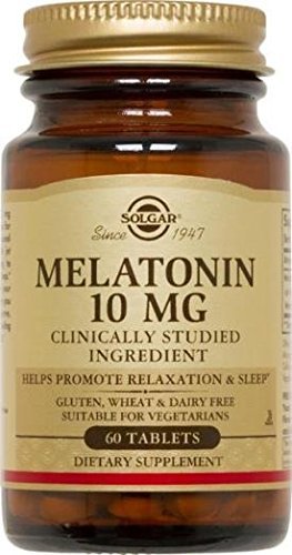 Solgar Melatonin 10 mg – Hochdosiertes Melatonin zur Förderung von Entspannung und Schlaf, klinisch geprüfter Inhaltsstoff, vegan, 60 Tabletten