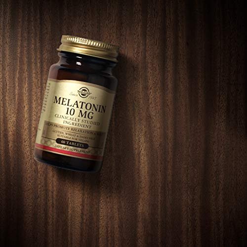 Solgar Melatonin 10 mg – Hochdosiertes Melatonin zur Förderung von Entspannung und Schlaf, klinisch geprüfter Inhaltsstoff, vegan, 60 Tabletten
