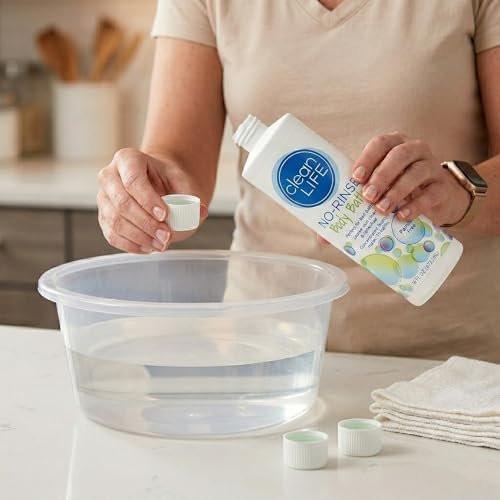 No-Rinse CleanLife Products Körperwaschung, 16 fl oz (3er-Pack, ergibt 48 Vollbäder) – Sanfte, konzentrierte Flüssigseife ohne Abspülen – Ideal für nach Operationen, Altenpflege, Camping und Reisen – Hergestellt in den USA