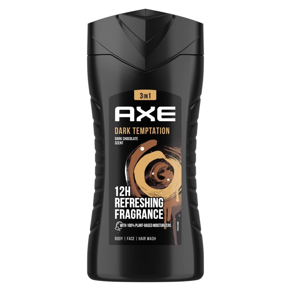 AXE Dark Temptation Duschgel 3er-Pack, 8,45 Unzen (250 ml) pro Flasche