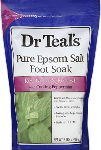 Dr. Teal's Badesalz Fußbad Set (2er-Pack, je 2 lbs) - Mit Pfefferminze & ätherischen Ölen