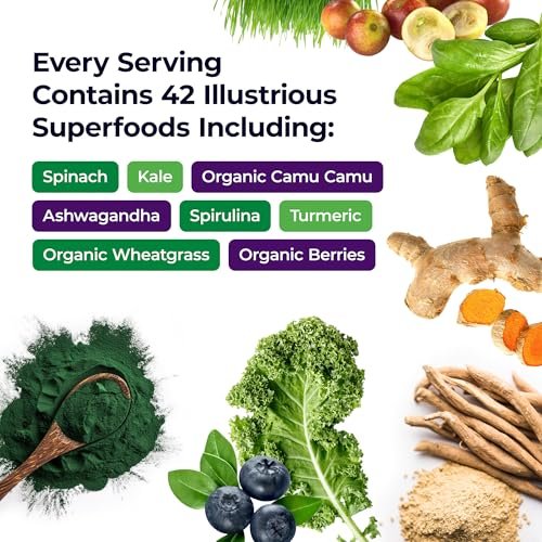 Paradise Herbs ORAC Energy Superfood Kapseln – 42+ Bio & Wildkräuter, Probiotika & Enzyme, 120 Kapseln