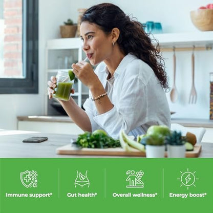 Paradise Herbs ORAC Energy Superfood Kapseln – 42+ Bio & Wildkräuter, Probiotika & Enzyme, 120 Kapseln