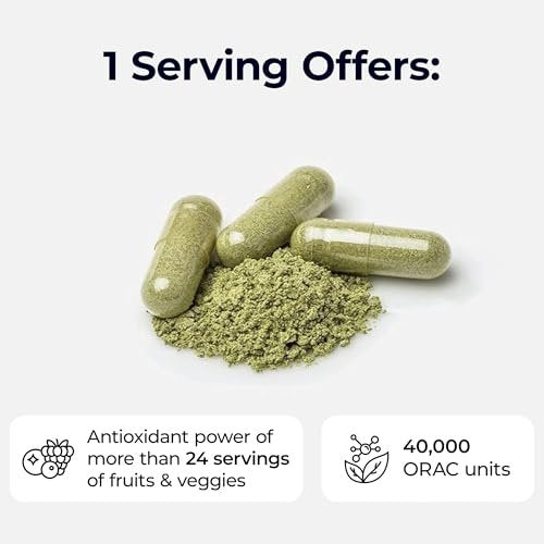 Paradise Herbs ORAC Energy Superfood Kapseln – 42+ Bio & Wildkräuter, Probiotika & Enzyme, 120 Kapseln