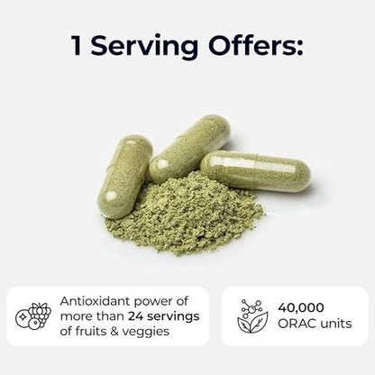 Paradise Herbs ORAC Energy Superfood Kapseln – 42+ Bio & Wildkräuter, Probiotika & Enzyme, 120 Kapseln