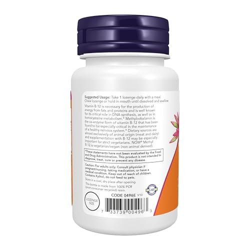 NOW Foods Methyl B-12 5.000 mcg – 60 Lutschtabletten für die Nervengesundheit