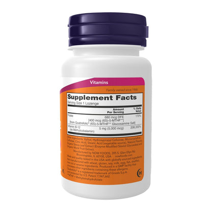 NOW Foods Methyl B-12 5.000 mcg – 60 Lutschtabletten für die Nervengesundheit
