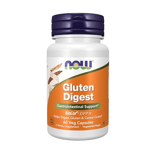 NOW Foods Nahrungsergänzungsmittel, Gluten Digest mit BioCore®DPP IV, Unterstützung für die Verdauung*, 60 Vegane Kapseln