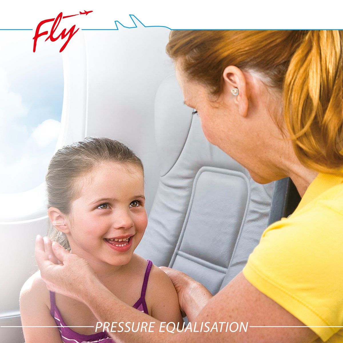SANOHRA Flug-Ohrstöpsel für Kinder – Ohrendruck-Ausgleich beim Fliegen, wiederverwendbar, transparent, Größe S