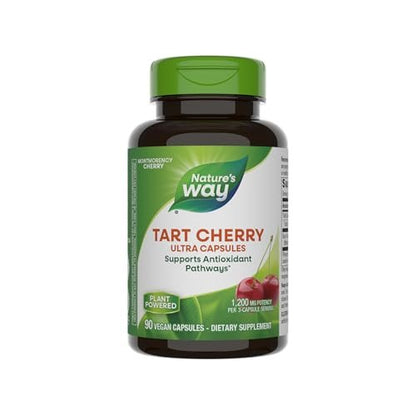 Nature's Way Tart Cherry Ultra Kapseln, Montmorency Sauerkirsche, Anthocyane für antioxidative Unterstützung*, 1.200 mg pro 3-Kapsel-Portion, 90 vegane Kapseln
