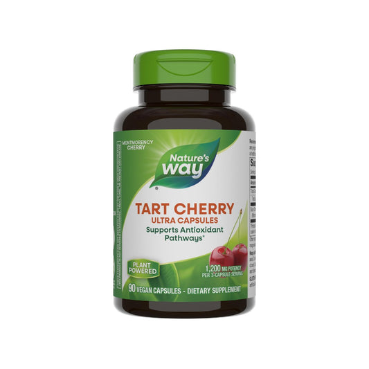 Nature's Way Tart Cherry Ultra Kapseln, Montmorency Sauerkirsche, Anthocyane für antioxidative Unterstützung*, 1.200 mg pro 3-Kapsel-Portion, 90 vegane Kapseln