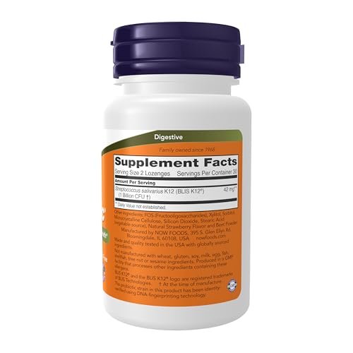 NOW Foods OralBiotic™ Lutschtabletten für Erwachsene und Kinder, 60 Lutschtabletten