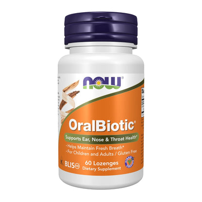 NOW Foods OralBiotic™ Lutschtabletten für Erwachsene und Kinder, 60 Lutschtabletten