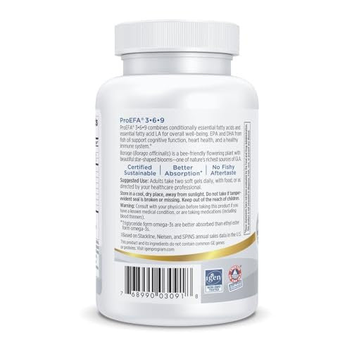Nordic Naturals ProEFA 3-6-9, Zitronengeschmack - 90 Weichkapseln - 565 mg Omega-3 - EPA & DHA mit GLA - Gesunde Haut, Kognition & positive Stimmung - Non-GMO - 45 Portionen