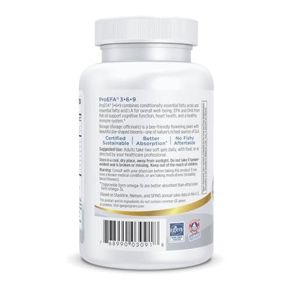 Nordic Naturals ProEFA 3-6-9, Zitronengeschmack - 90 Weichkapseln - 565 mg Omega-3 - EPA & DHA mit GLA - Gesunde Haut, Kognition & positive Stimmung - Non-GMO - 45 Portionen