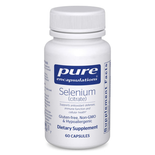 Pure Encapsulations Selen (Citrat) – 60 Kapseln – Immunsystem & Zelluläre Gesundheit – Antioxidans – Unterstützt die Durchblutung – Glutenfrei & Vegan