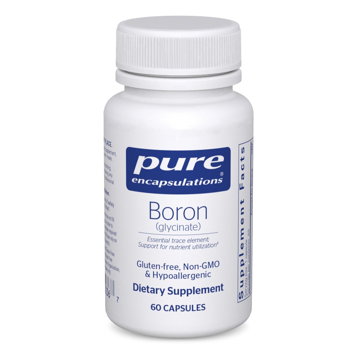 Pure Encapsulations Bor (Glycinat) – Nahrungsergänzungsmittel für Hormonbalance, Knochenstärke, Bindegewebe und Nährstoffstoffwechsel* | 60 Kapseln