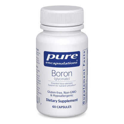 Pure Encapsulations Bor (Glycinat) – Nahrungsergänzungsmittel für Hormonbalance, Knochenstärke, Bindegewebe und Nährstoffstoffwechsel* | 60 Kapseln