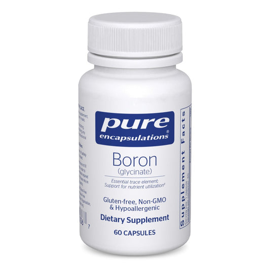 Pure Encapsulations Bor (Glycinat) – Nahrungsergänzungsmittel für Hormonbalance, Knochenstärke, Bindegewebe und Nährstoffstoffwechsel* | 60 Kapseln