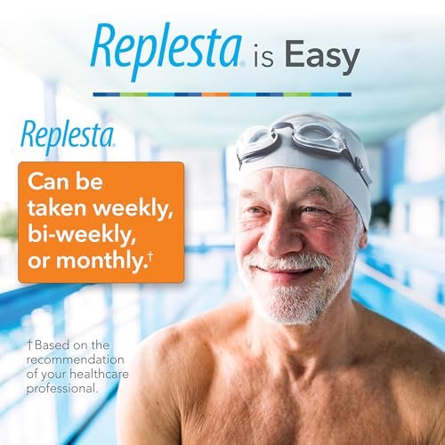 Replesta 50.000 IE Vitamin D3 Cholecalciferol – Wöchentliche Kautablette gegen Vitamin-D-Mangel, natürlicher Orangengeschmack, 4 Stück (1 Packung)