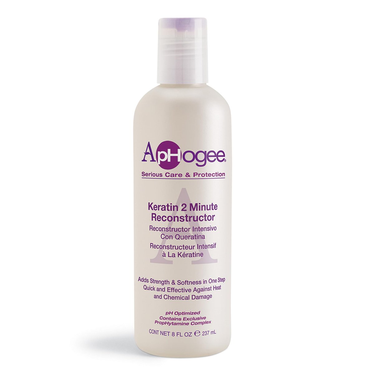 Aphogee Keratin 2 Minuten Reconstructor, 240 ml – Tiefenpflege für coloriertes & hitzegestyltes Haar, glättet & verleiht Glanz