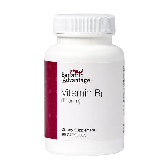 Bariatric Advantage Vitamin B1 Thiamin - 100 mg Thiaminmononitrat - Leicht verdaulich - Entwickelt für bariatrische Patienten - Unterstützt die Energieproduktion* - 90 Kapseln