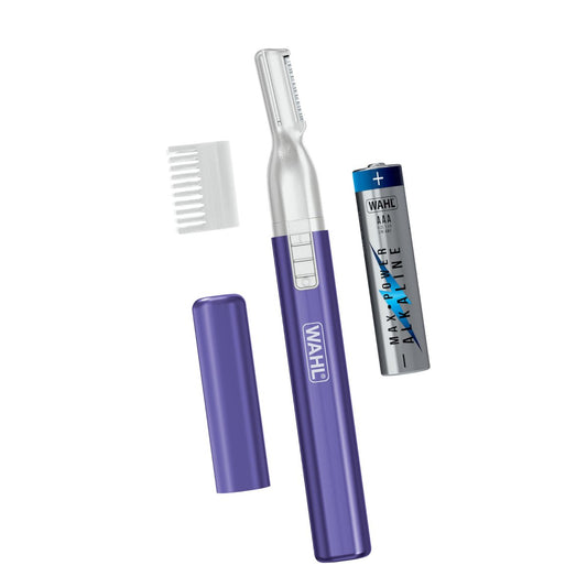 Wahl Clean & Confident Damen Batterie-Pen-Trimmer mit abspülbaren Klingen für Augenbrauen, Gesichtsbehaarung & leichtes Styling – Hygienische Pflege & einfache Reinigung mit inkludierter Batterie – Modell 5640-100