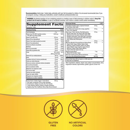 Nature's Way Alive! Erwachsene Ultra Multivitamine – Unterstützt Energiestoffwechsel, Herz- und Muskelfunktion* – mit B-Vitaminen inkl. methyliertem B12 – glutenfrei – 60 Tabletten