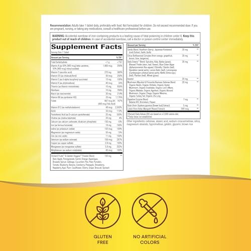 Nature's Way Alive! Erwachsene Ultra Multivitamine – Unterstützt Energiestoffwechsel, Herz- und Muskelfunktion* – mit B-Vitaminen inkl. methyliertem B12 – glutenfrei – 60 Tabletten
