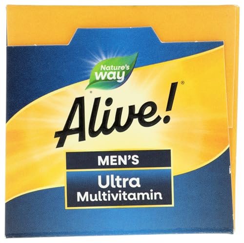 Nature's Way Alive! Men's Once Daily Ultra Potency Multivitamin Tabletten – Hochwertiges Männervitamin für Herz- und Muskelfunktion, B-Vitamine, Zink und Antioxidantien, 60 Tabletten
