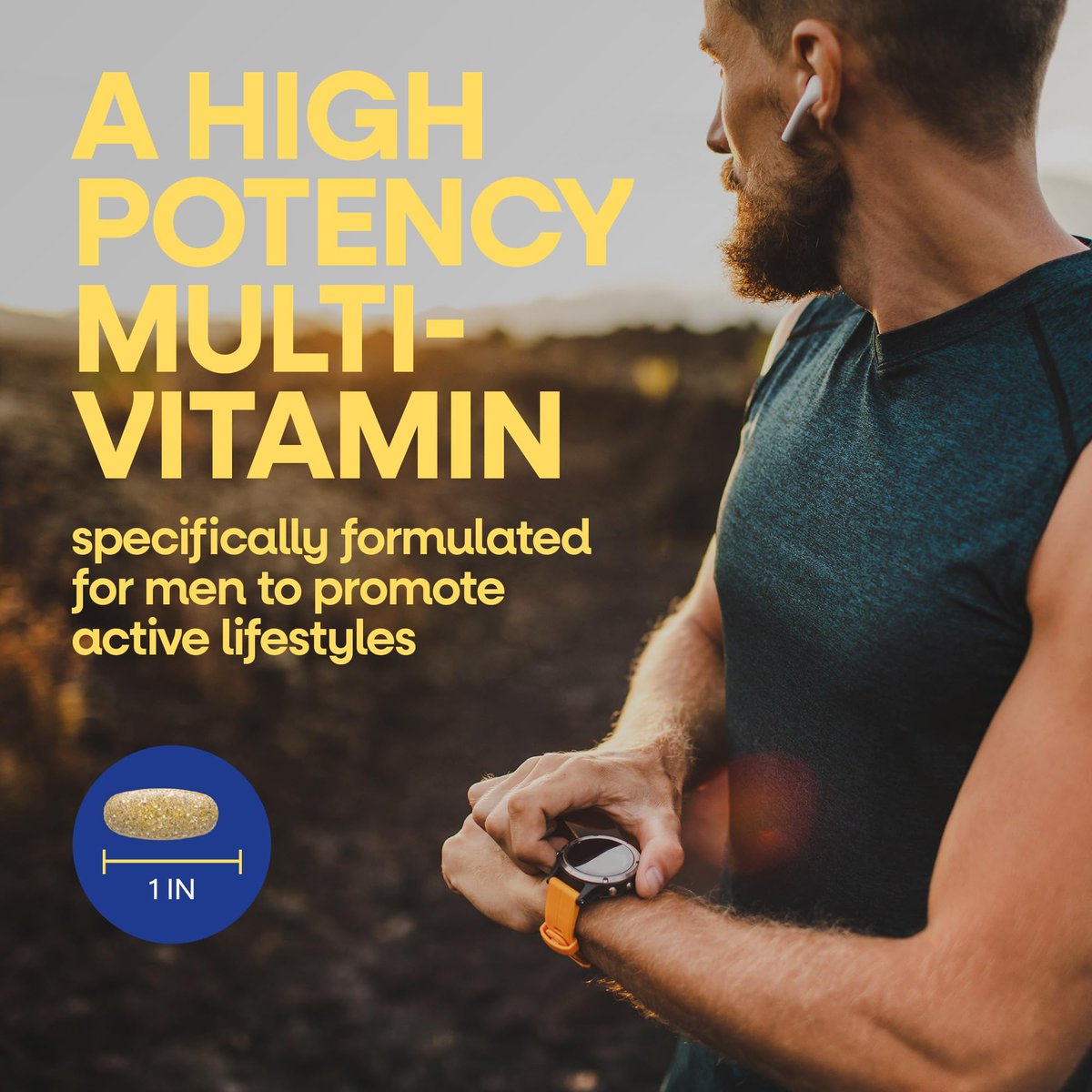 Nature's Way Alive! Men's Once Daily Ultra Potency Multivitamin Tabletten – Hochwertiges Männervitamin für Herz- und Muskelfunktion, B-Vitamine, Zink und Antioxidantien, 60 Tabletten