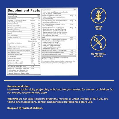 Nature's Way Alive! Men's Once Daily Ultra Potency Multivitamin Tabletten – Hochwertiges Männervitamin für Herz- und Muskelfunktion, B-Vitamine, Zink und Antioxidantien, 60 Tabletten