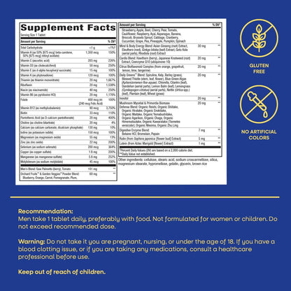 Nature's Way Alive! Ultra Potency Multivitamin für Männer 50 Plus – Hochdosiert mit Vitamin D3, C, E, Methyl B12 – Unterstützt Zellenergie, Herz, Gehirn und Augengesundheit – 60 Tabletten