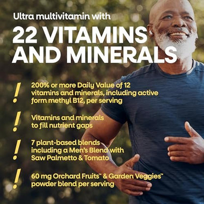 Nature's Way Alive! Ultra Potency Multivitamin für Männer 50 Plus – Hochdosiert mit Vitamin D3, C, E, Methyl B12 – Unterstützt Zellenergie, Herz, Gehirn und Augengesundheit – 60 Tabletten