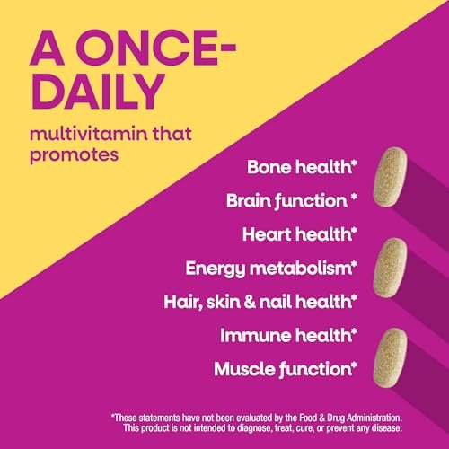 Nature's Way Alive! Ultra Potency Multivitamin für Frauen 50 Plus – Hochpotente Formel mit Vitamin D3, C, E, methyliertem B12 – Unterstützt Herz, Gehirn und Knochengesundheit*, 60 Tabletten