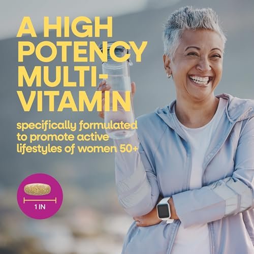 Nature's Way Alive! Ultra Potency Multivitamin für Frauen 50 Plus – Hochpotente Formel mit Vitamin D3, C, E, methyliertem B12 – Unterstützt Herz, Gehirn und Knochengesundheit*, 60 Tabletten
