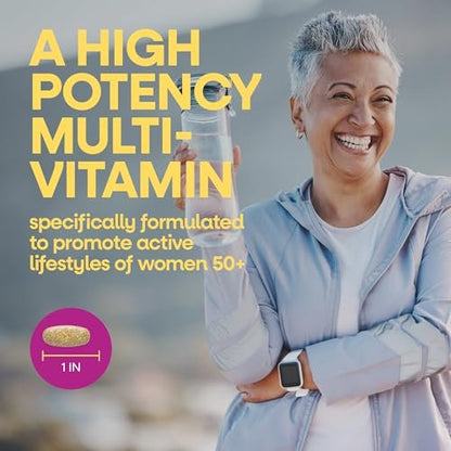 Nature's Way Alive! Ultra Potency Multivitamin für Frauen 50 Plus – Hochpotente Formel mit Vitamin D3, C, E, methyliertem B12 – Unterstützt Herz, Gehirn und Knochengesundheit*, 60 Tabletten