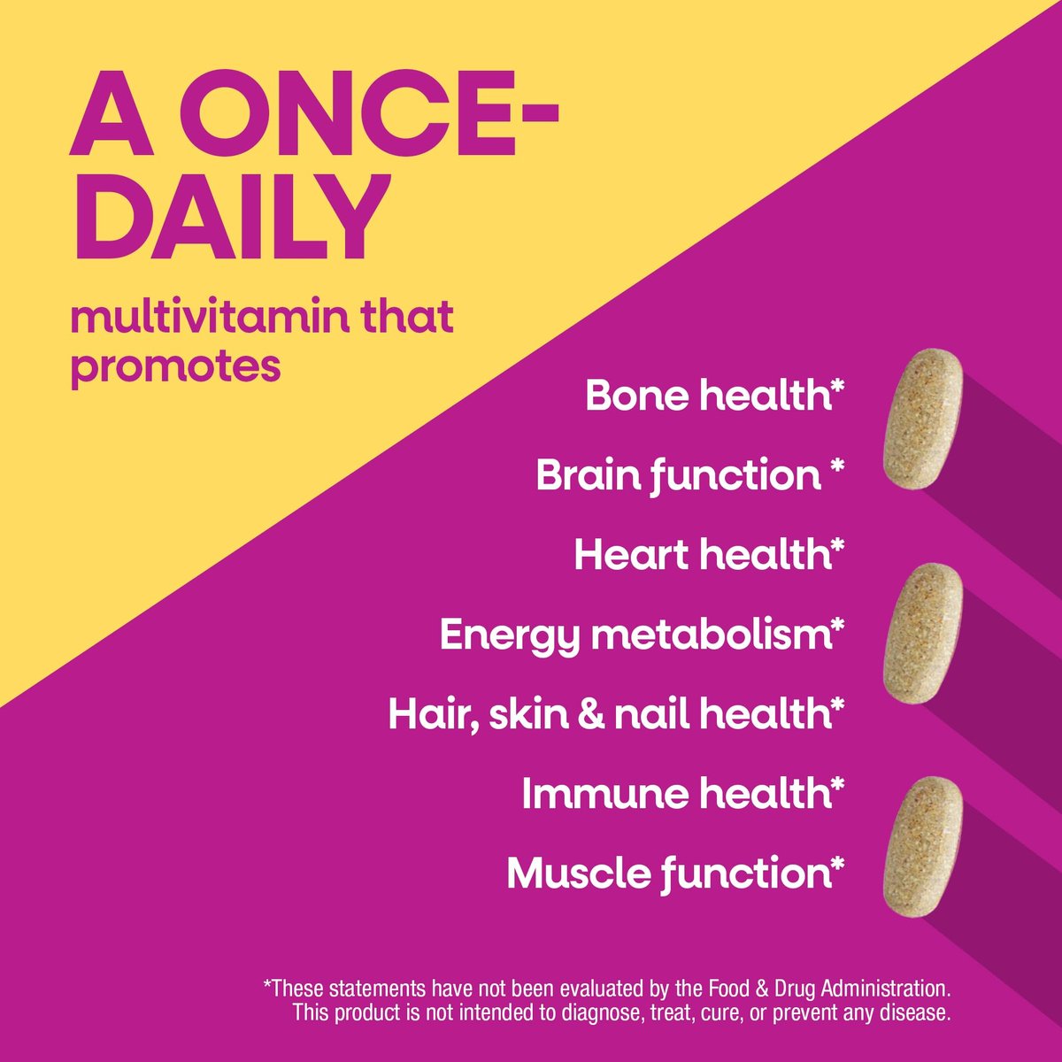 Nature's Way Alive! Ultra Potency Multivitamin für Frauen 50 Plus – Hochpotente Formel mit Vitamin D3, C, E, methyliertem B12 – Unterstützt Herz, Gehirn und Knochengesundheit*, 60 Tabletten