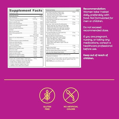 Nature's Way Alive! Ultra Potency Multivitamin für Frauen 50 Plus – Hochpotente Formel mit Vitamin D3, C, E, methyliertem B12 – Unterstützt Herz, Gehirn und Knochengesundheit*, 60 Tabletten
