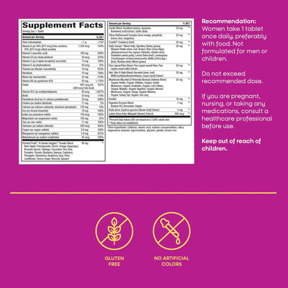 Nature's Way Alive! Ultra Multivitamin für Frauen – Tägliche Frauenvitamine mit hoher Potenz, fördert Energie und Muskelfunktion, Vitamin A, C, D, methyliertes B12, 60 Tabletten